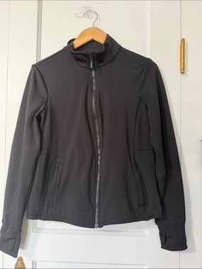 Women's Black Zip-Front Utility Jacket with Stand Collar
